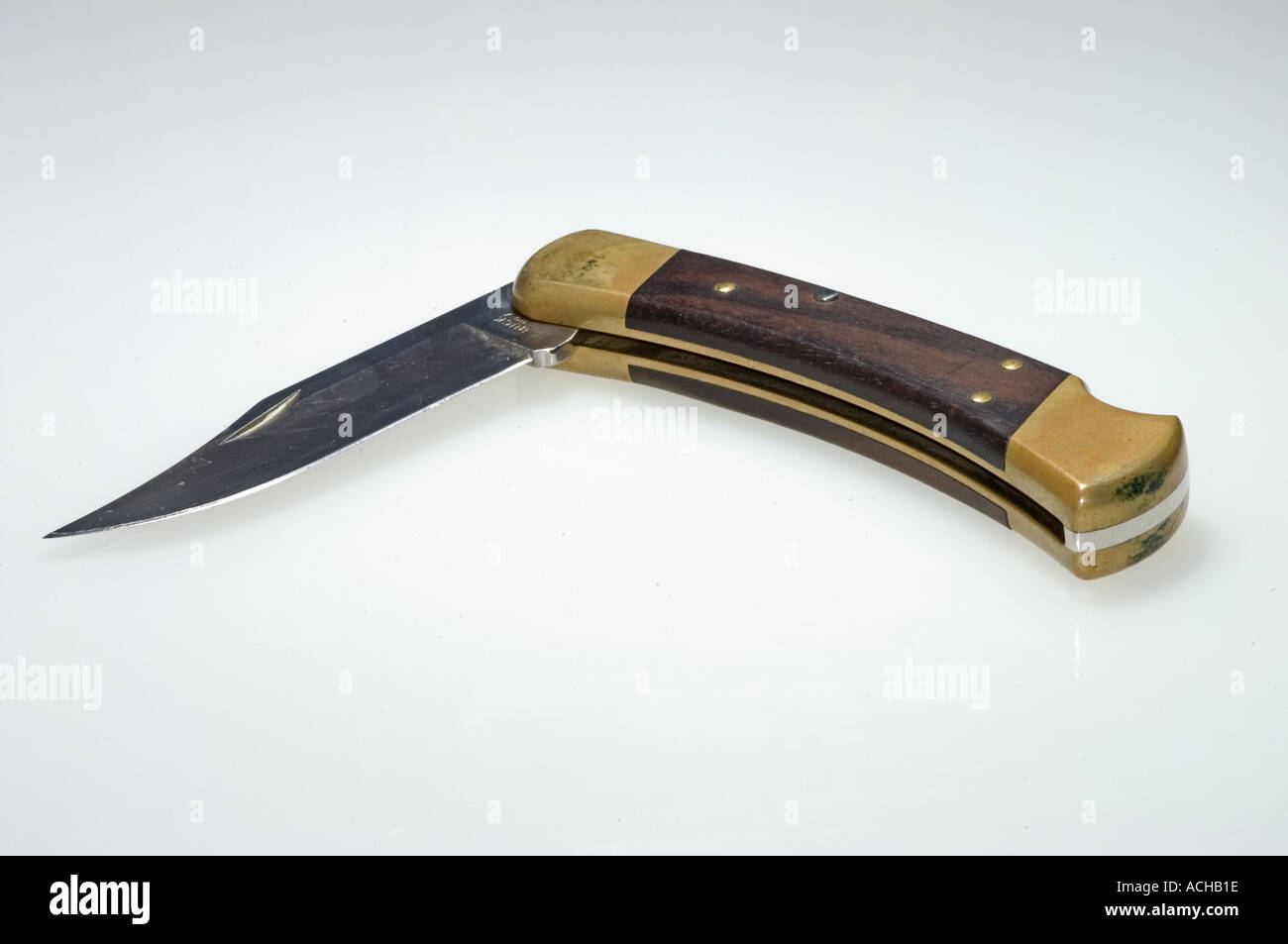 Buck Hunting Lock Knife Stock Photo Alamy