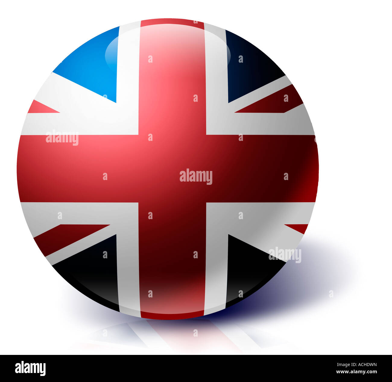 United Kingdom flag as a glass ball Stock Photo