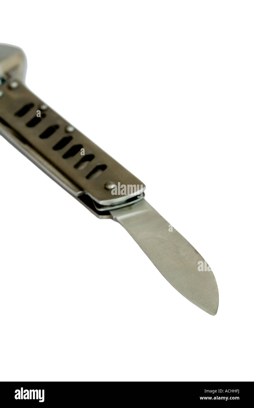 Metal pen knife blade Stock Photo Alamy