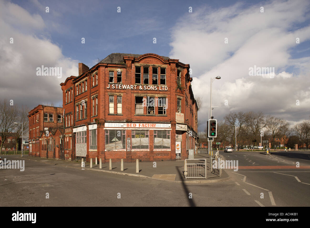 Derelict building in Manchester UK Stock Photo Alamy