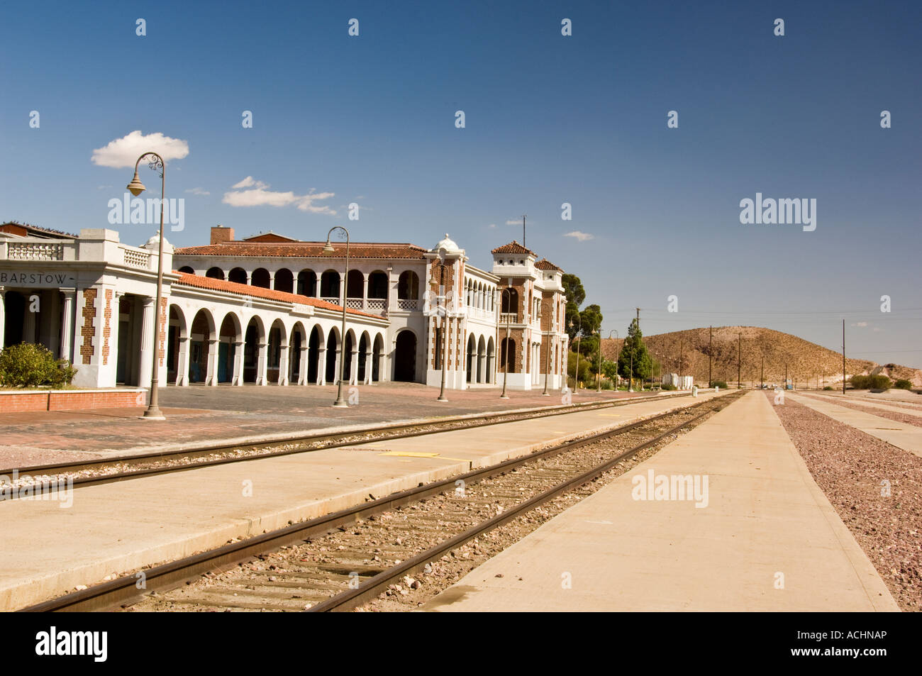 Remodeled train station in Barstow, California, USA Stock Photo