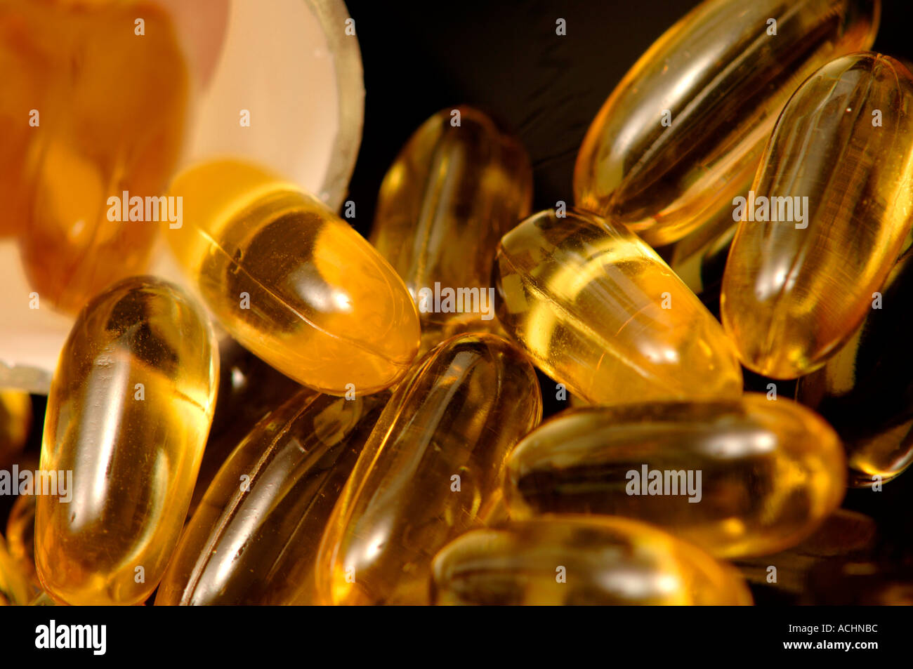 cod liver oil capsules close up Stock Photo Alamy