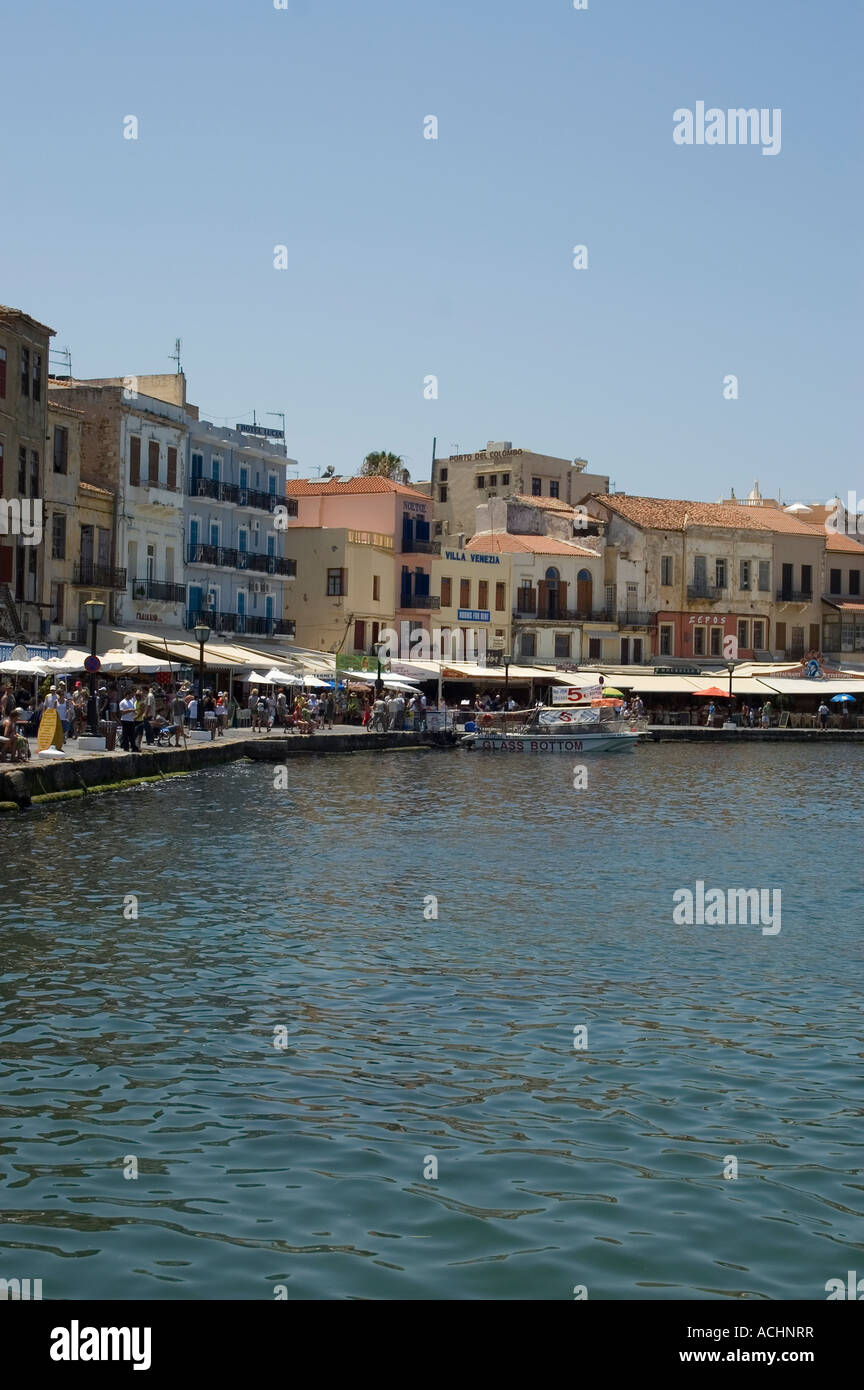 Chania Outer Harbour Crete Stock Photo