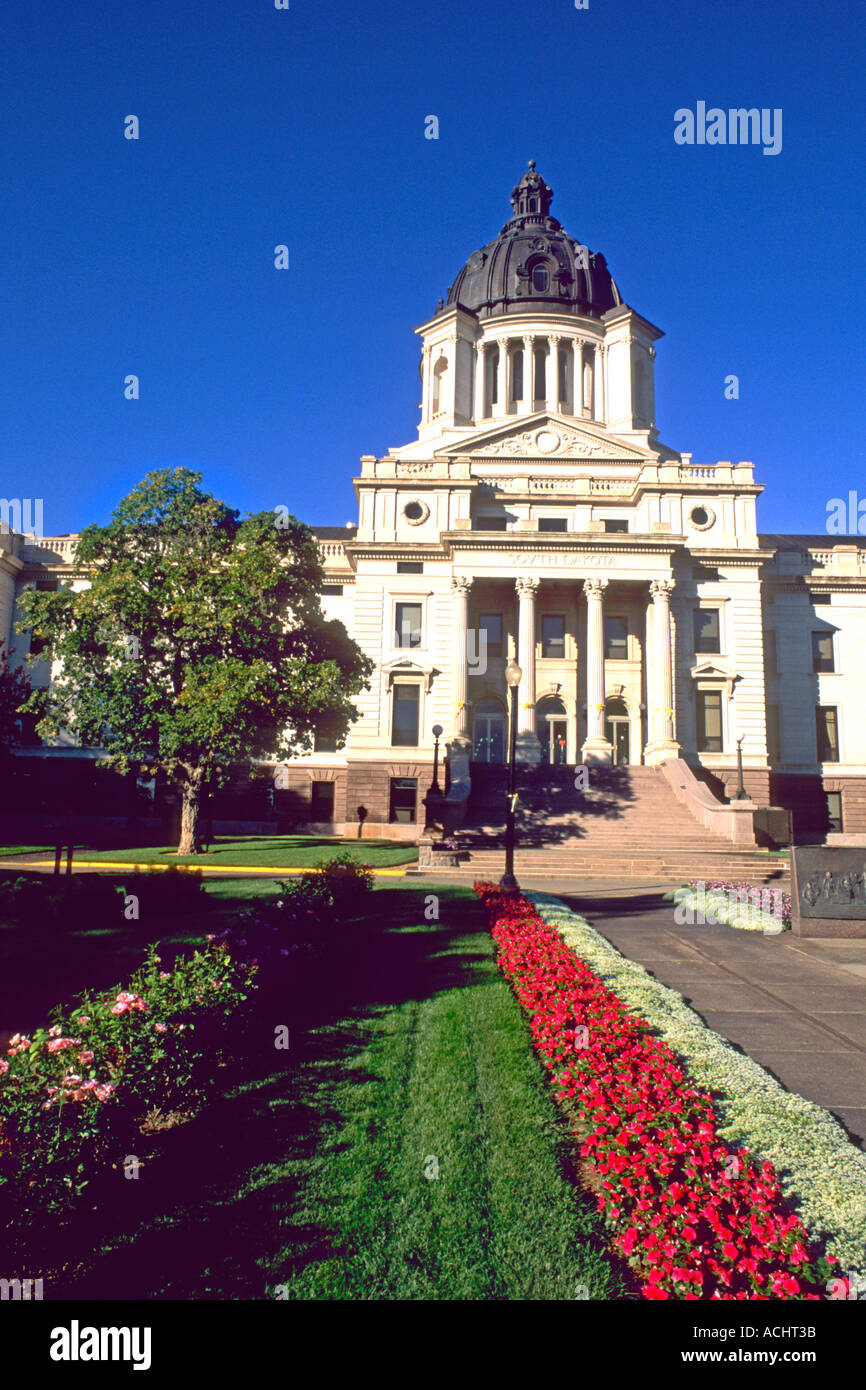 Dome capitol building in the capitol of Pierre South Dakota Stock Photo