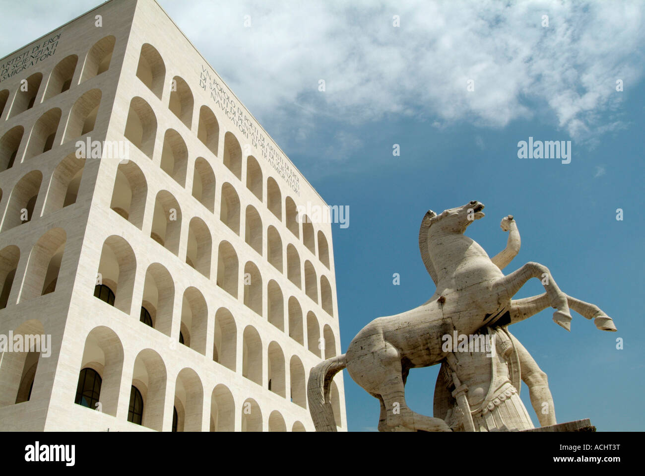 Palazzo della Civilta e del Lavoro Stock Photo