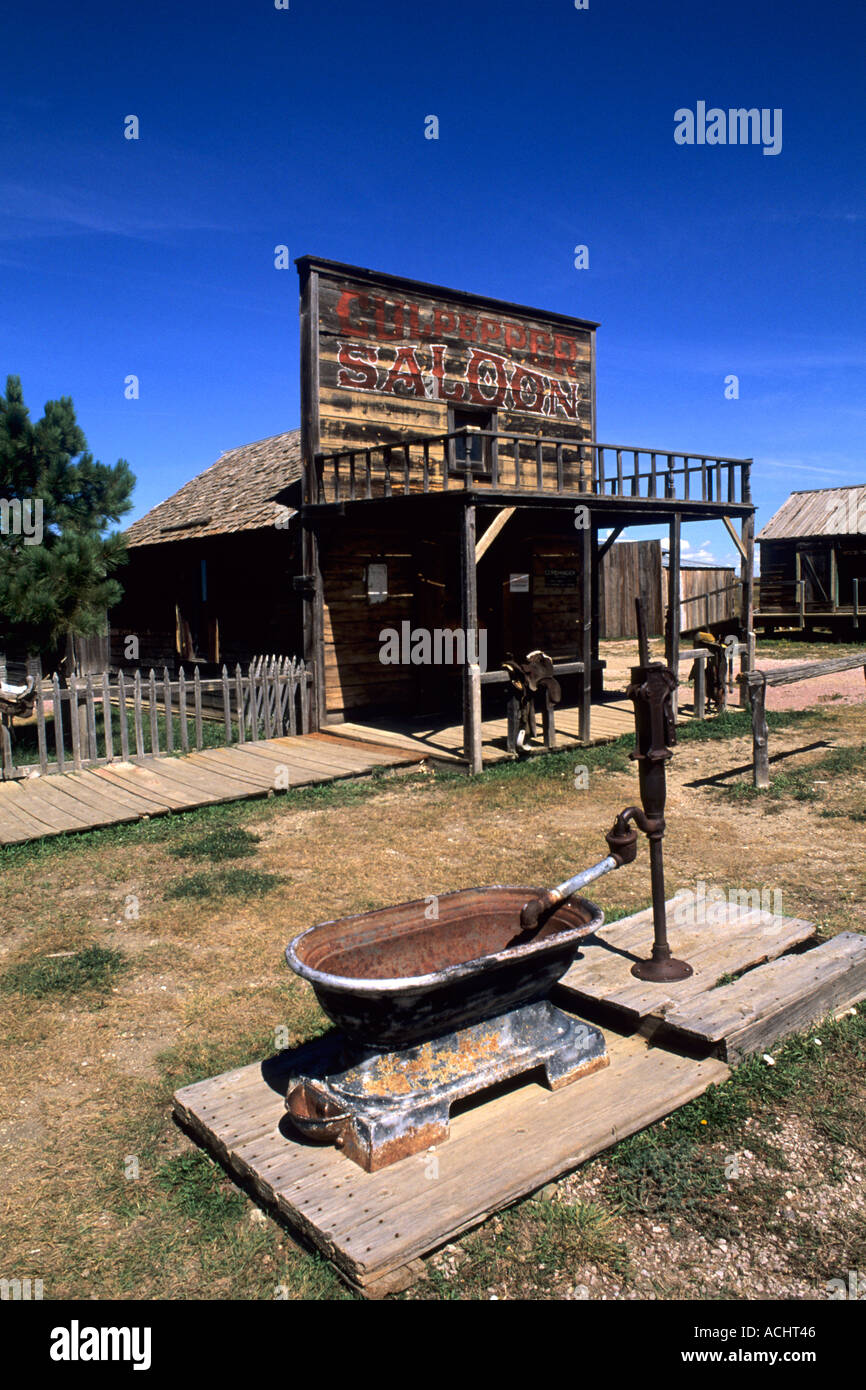 Scenic of old 1880s ghost town in Murdo South Dakota used in many Stock