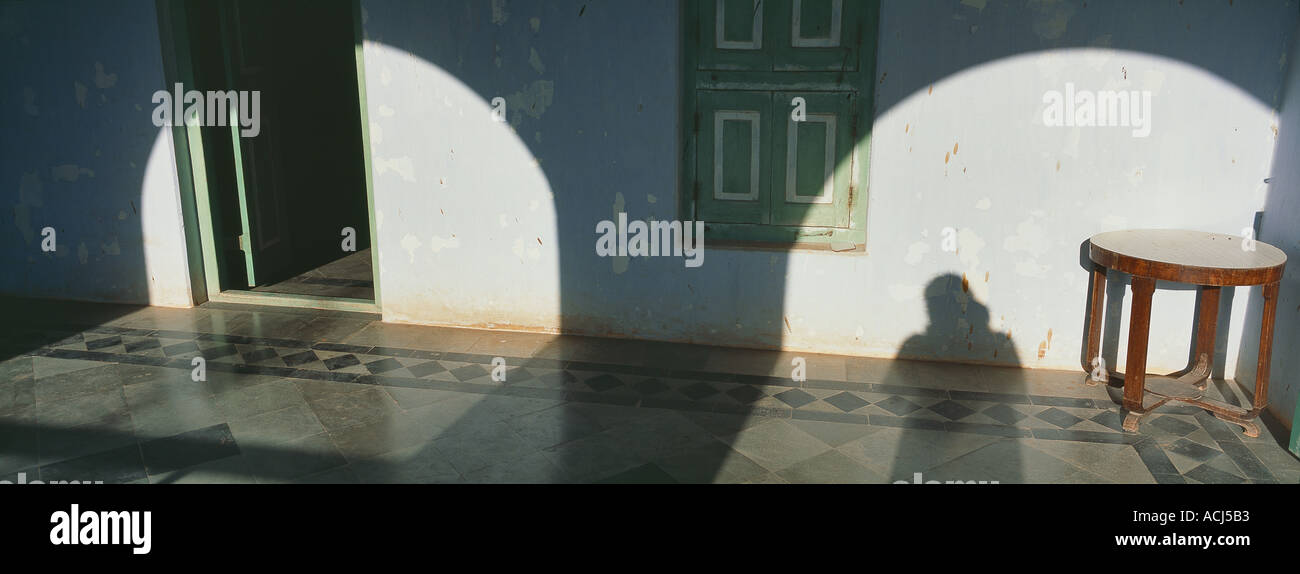 VIN 90716 photographers shooting pictures shadow on floor and wall through arches in chorwad region gujrat india Stock Photo
