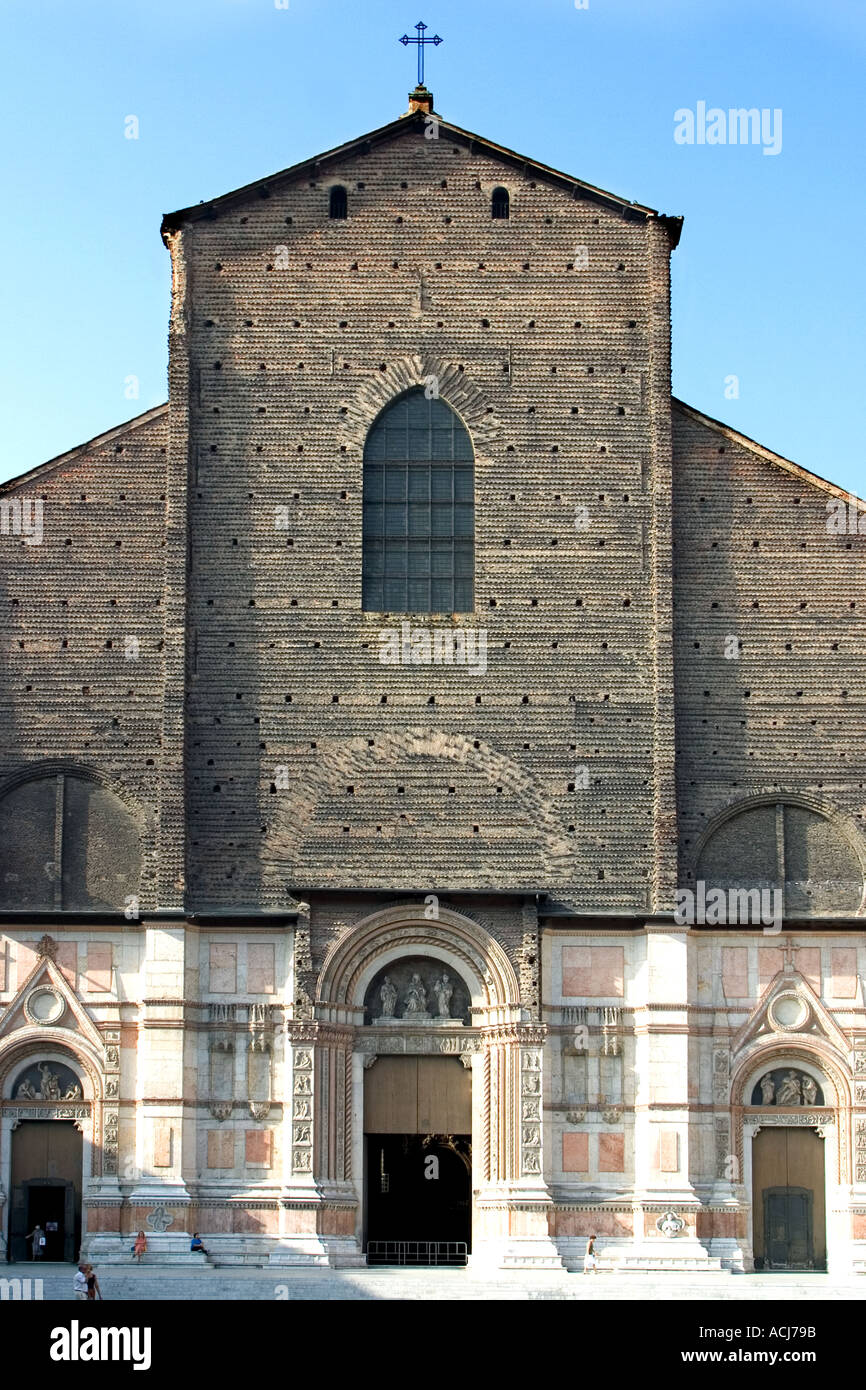 The front of Bologna Duomo cathedral of San Petronio Bologna Emilia