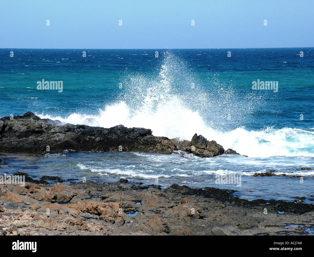 Costal Splash Stock Photo