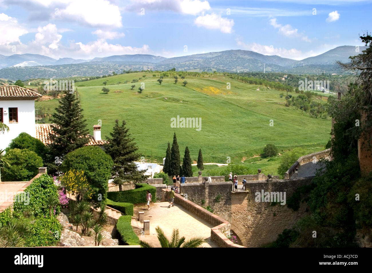 The Andalucian landscape around Ronda Spain Stock Photo