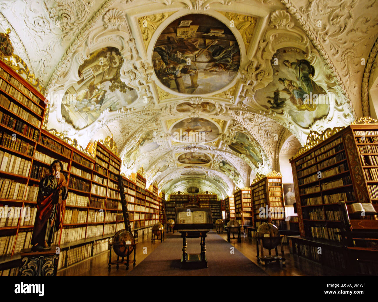 Strahov Library in Prague Czech Republic Stock Photo