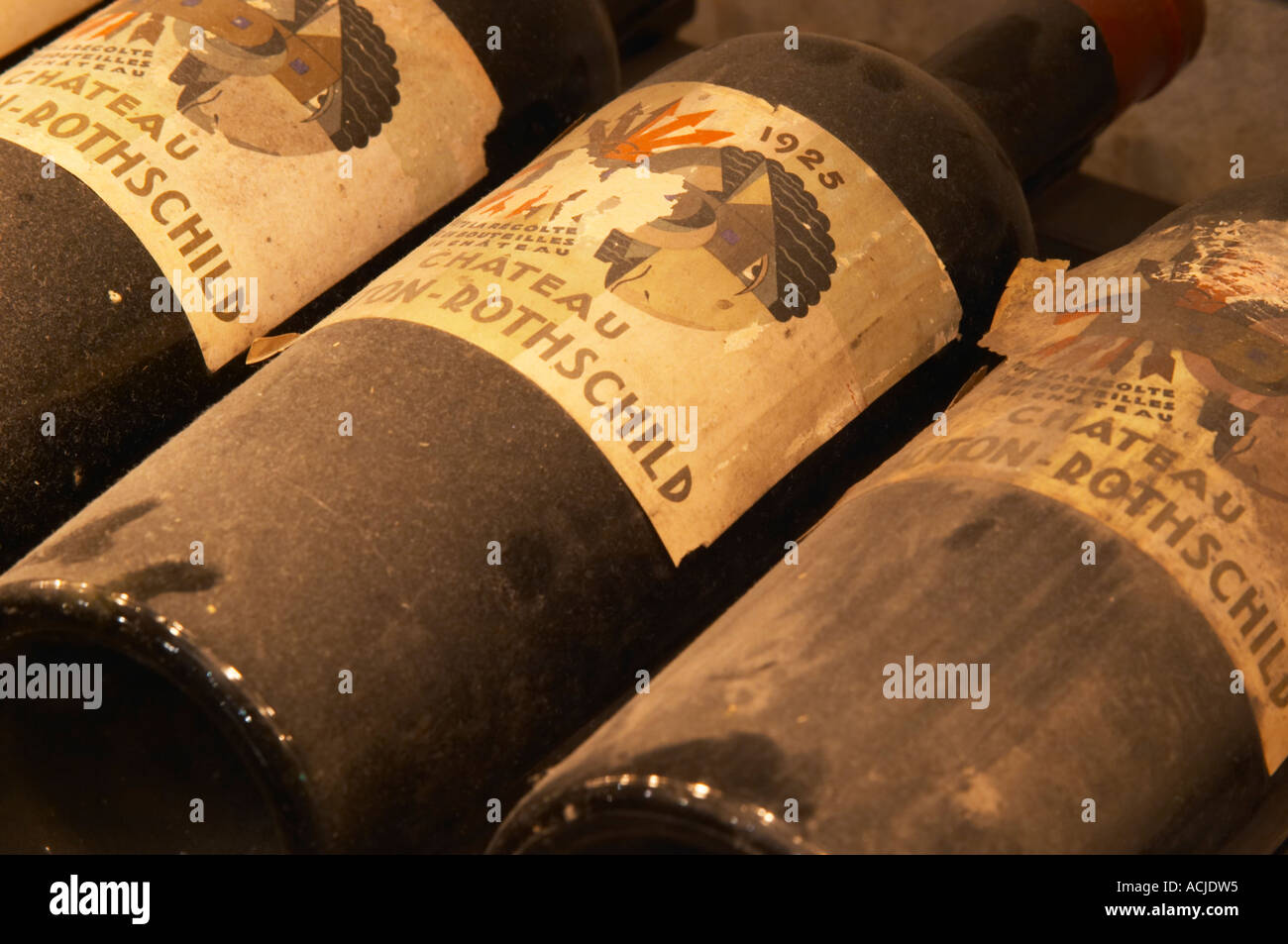 Chateau Mouton Rothschild 1924 1925 1926 From Pauillac Medoc Bordeaux In A Collection Of All Vintages Of Bordeaux First Growth Clarets With The Label That Was The Precursor To The Tradition At Chateau Mouton Rothschild 1924 1925 1926 From Pauillac Medoc Bordeaux In A Collection Of All Vintages Of Bordeaux First Growth Clarets With The Label That Was The Precursor To The Tradition At