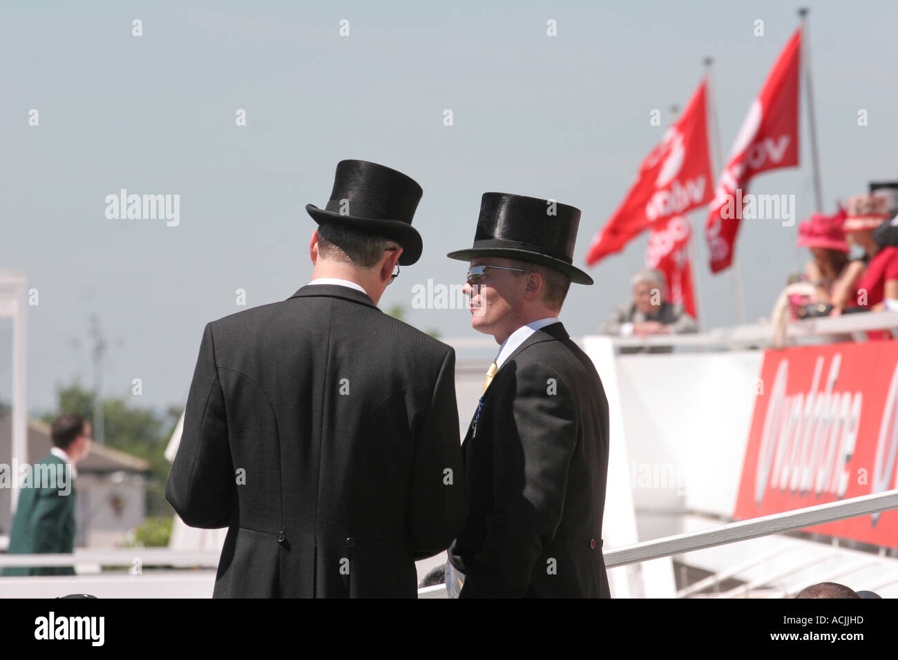 top hats on race day Stock Photo