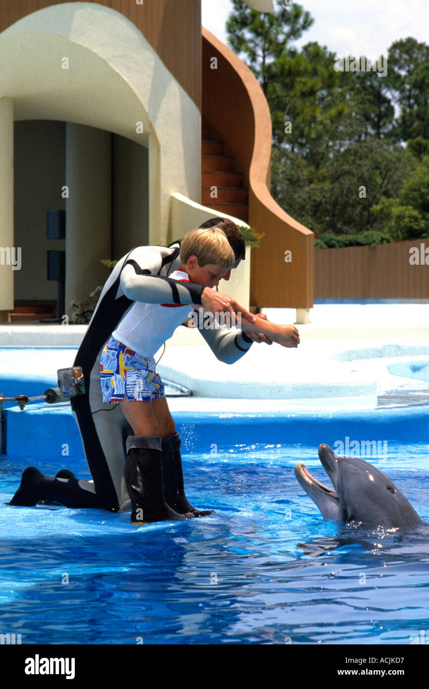 Dolphin trainer sea world hires stock photography and images Alamy