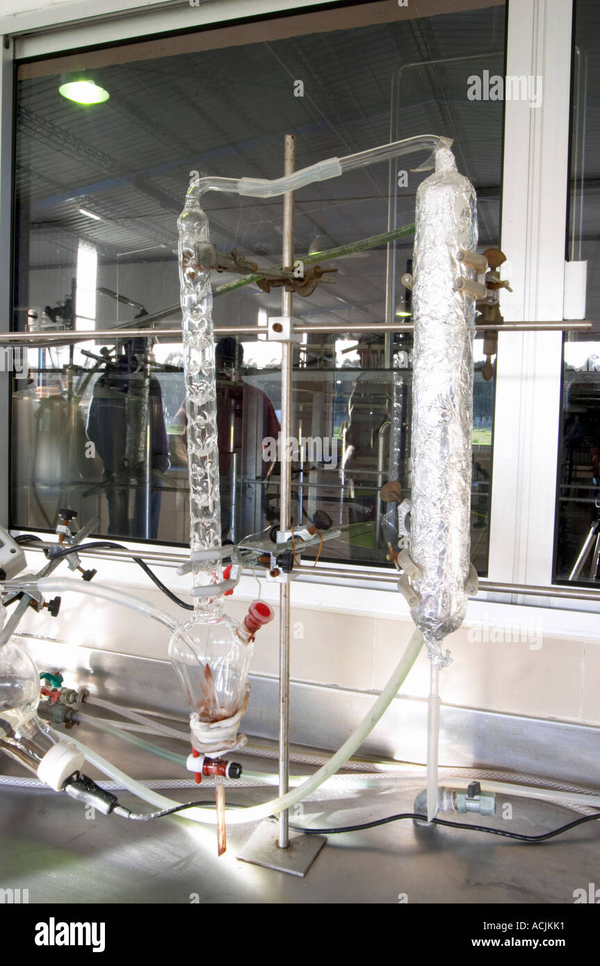 The winery laboratory with various lab equipment for analysing the wine