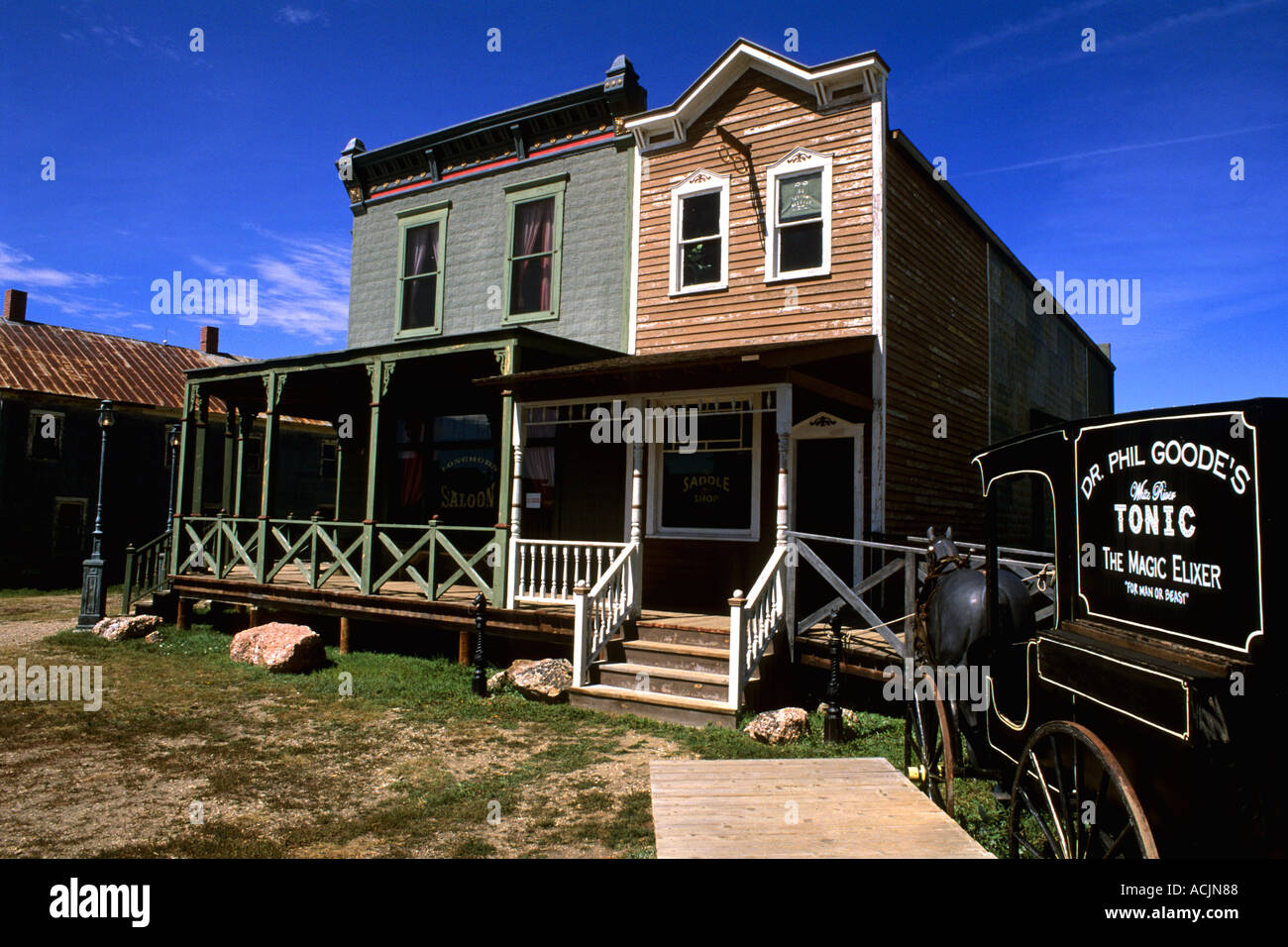 1800s ghost town in Murdo South Dakota used in many movies Stock Photo