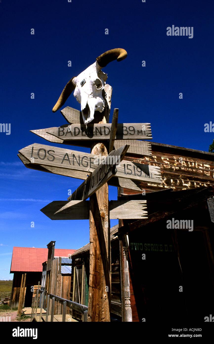1800s ghost town in Murdo South Dakota used in many movies Stock Photo