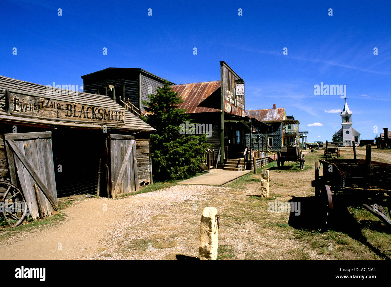 1800s ghost town in Murdo South Dakota used in many movies Stock Photo