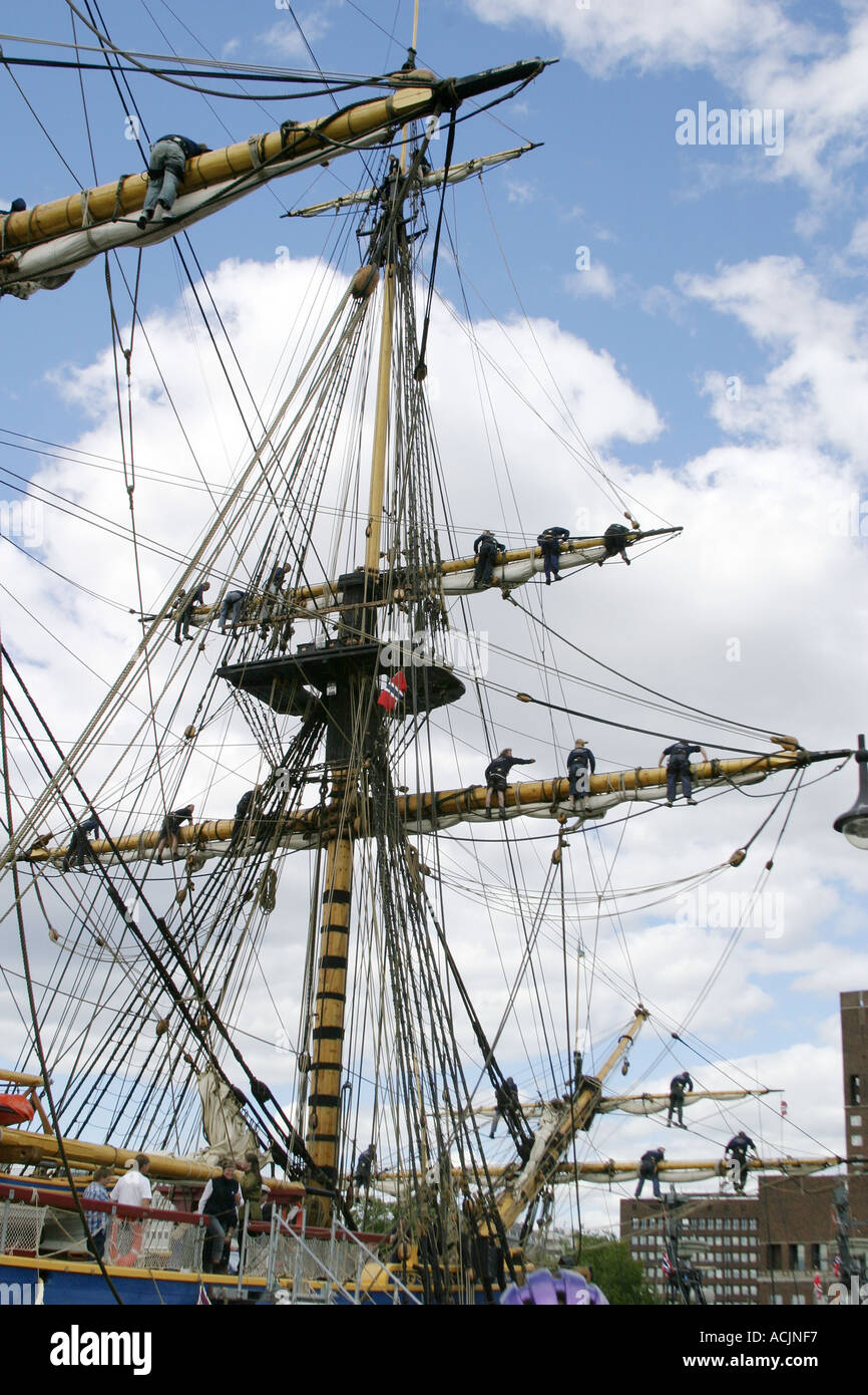 square rigged ship in the oslo dock Stock Photo Alamy
