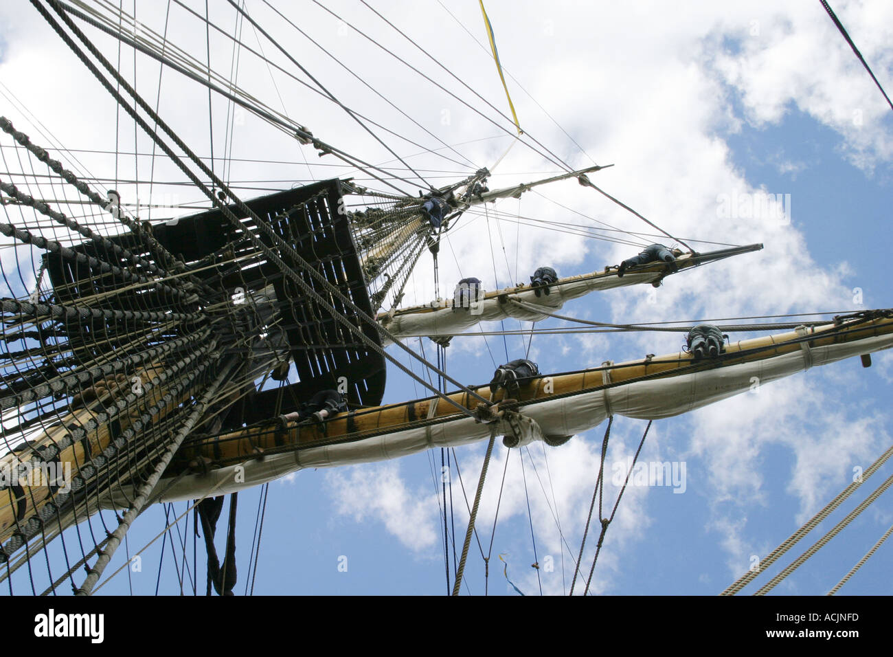 square rigged ship in the oslo dock Stock Photo Alamy
