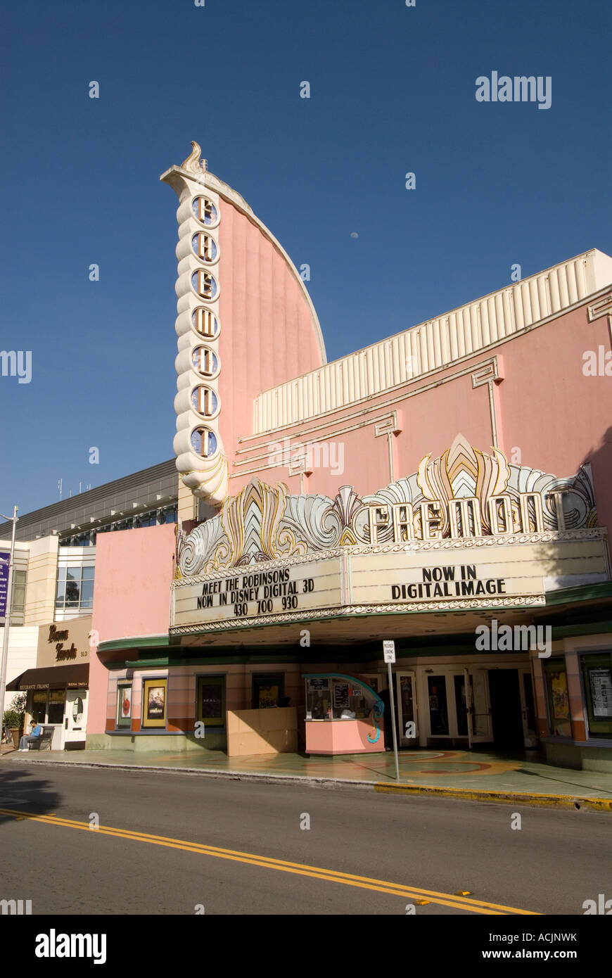 Art Deco Fremont Theater in downtown San Luis Obispo, California Stock