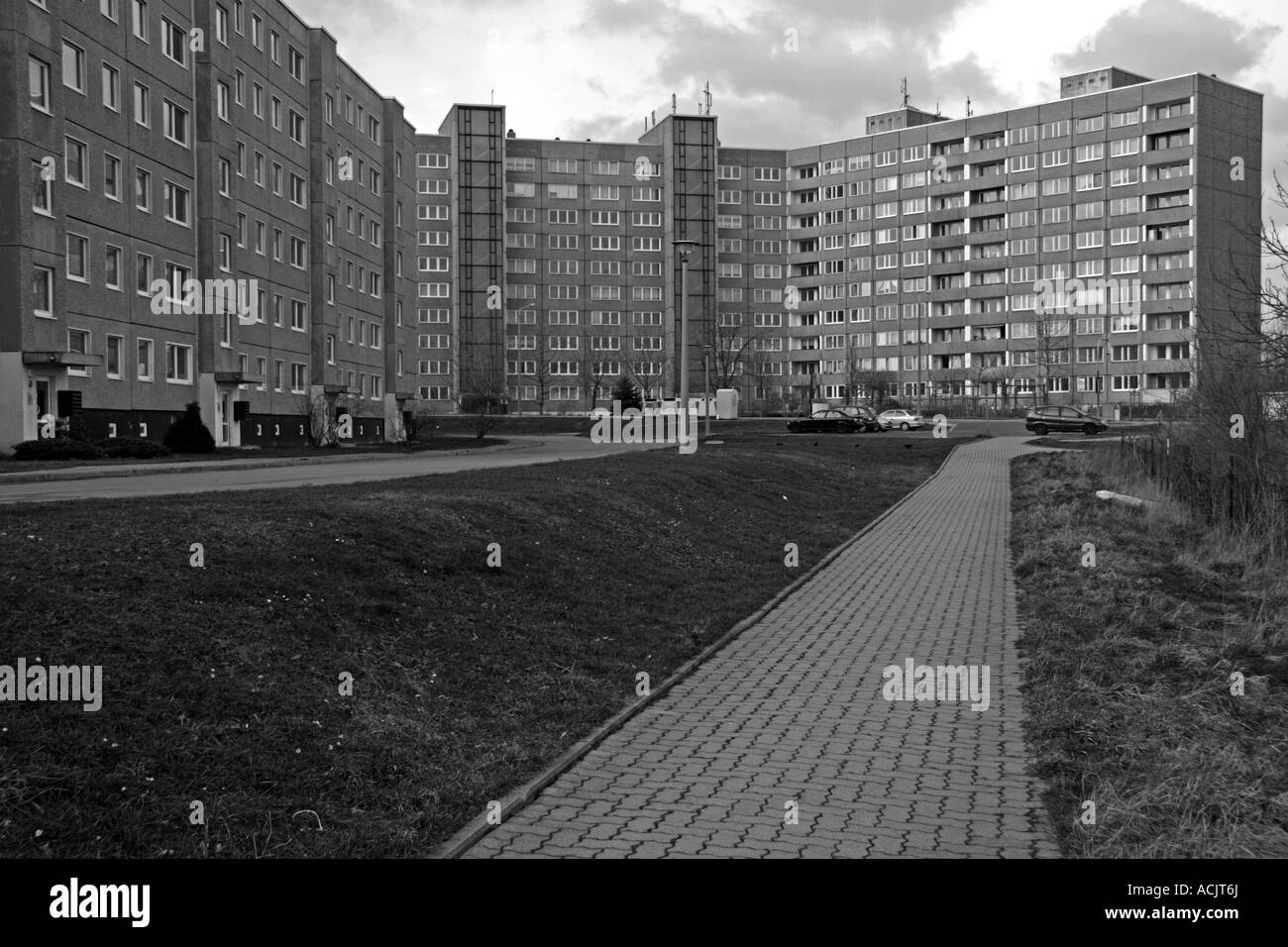 Old abandoned concrete buildings in Dresden, Germany Stock Photo Alamy