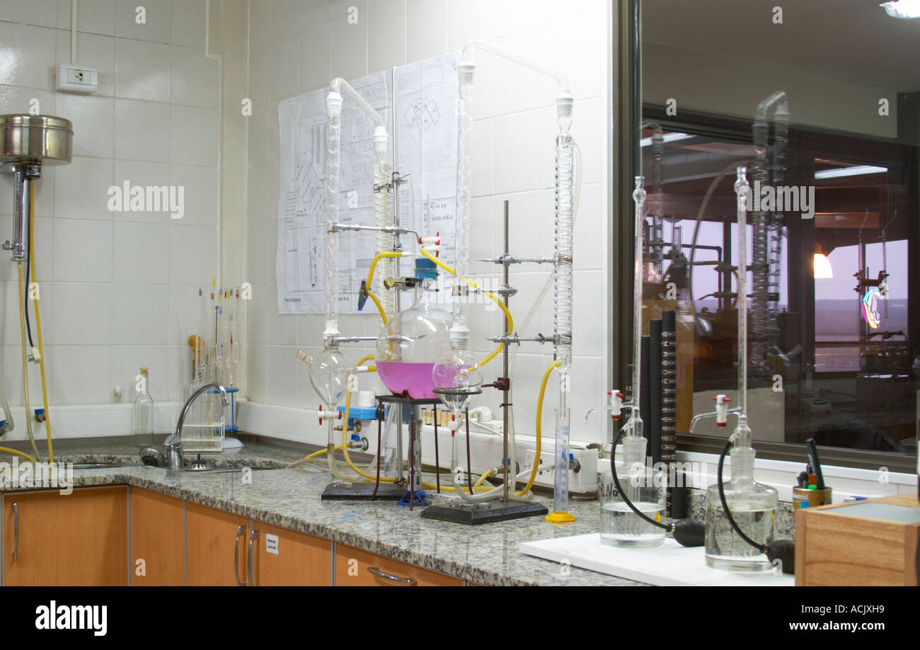 the winery laboratory with analysis equipment Bodega Del Anelo Winery
