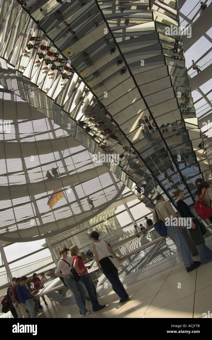 Inside the Reichstag Dome Stock Photo