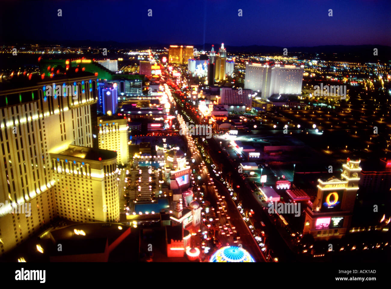 Las Vegas Nevada USA the Las Vegas strip at night Stock Photo