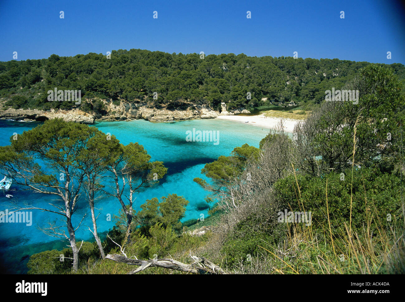 Cala trebaluger bay Minorca Balearic Is Spain Stock Photo - Alamy