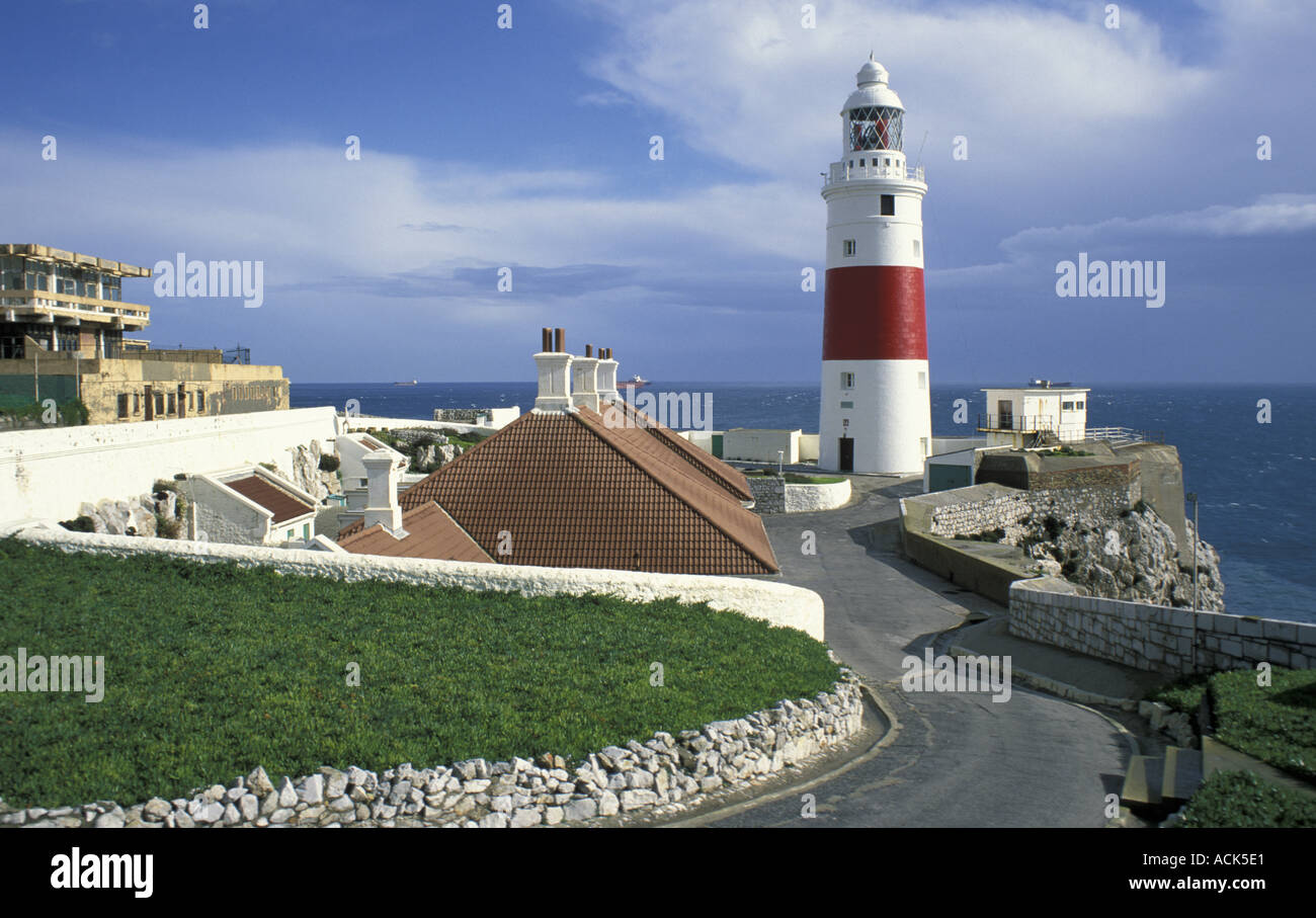 Punta Europa lighthouse Gibraltar Spain Stock Photo - Alamy