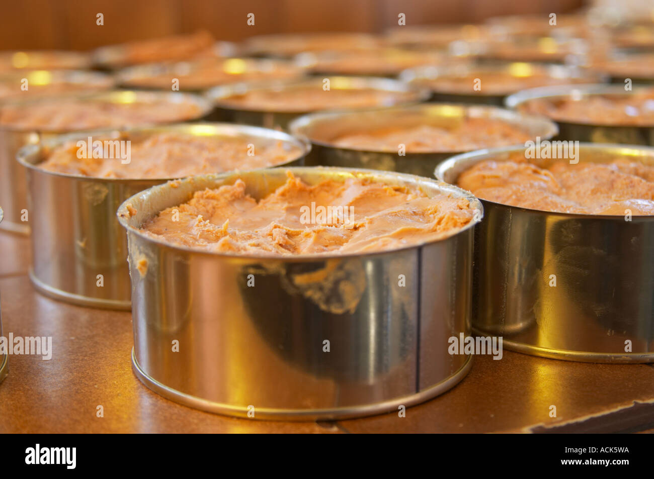 How To Make Foie Gras Duck S Liver Series Of Images Conserve Tins Cans Filled With Duck Liver Ready To Be Sealed And Heated For Conservation Ferme De Biorne Duck And Fowl Farm