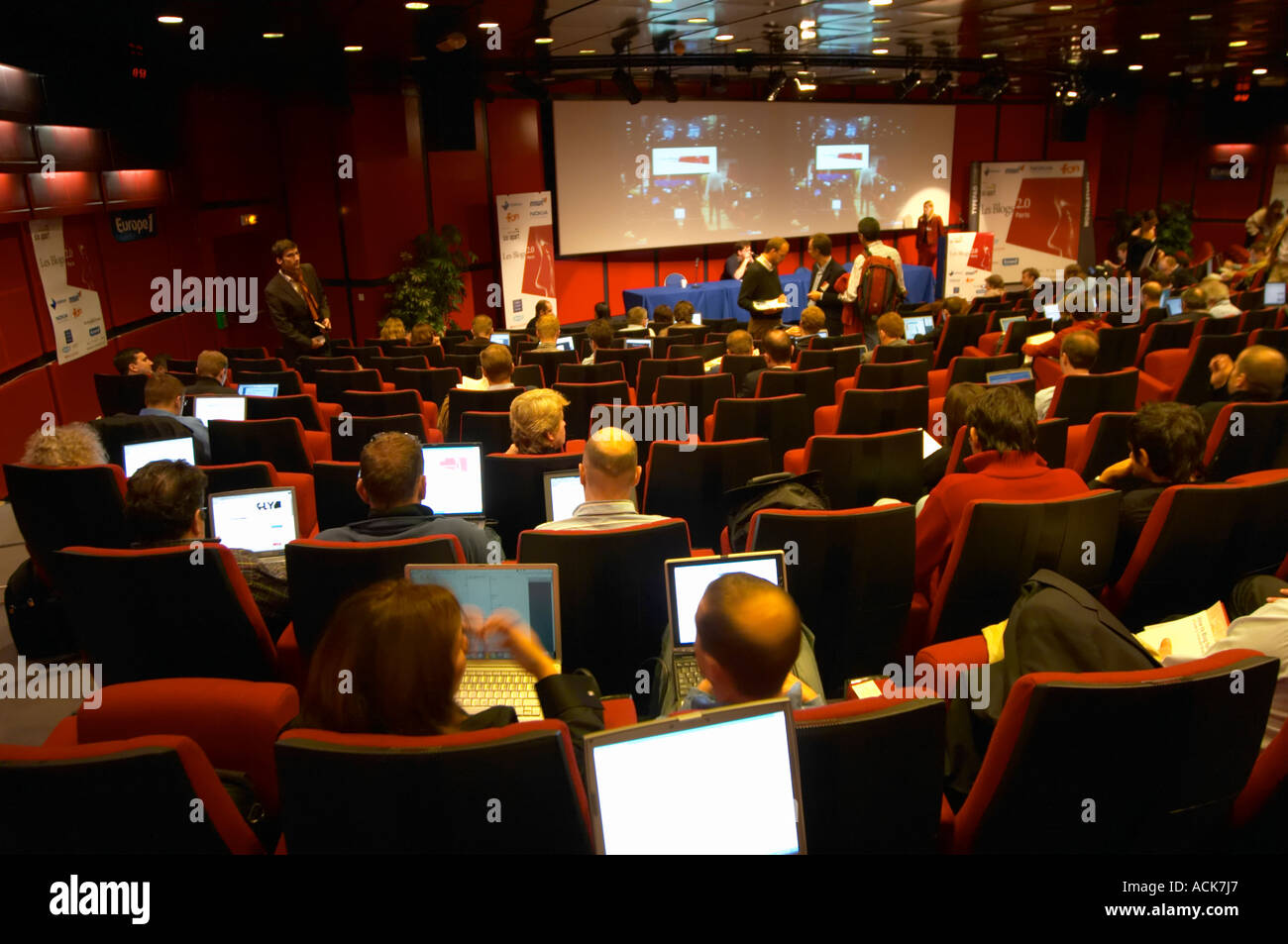 The auditorium amphi amphitheatre with conference participants ...