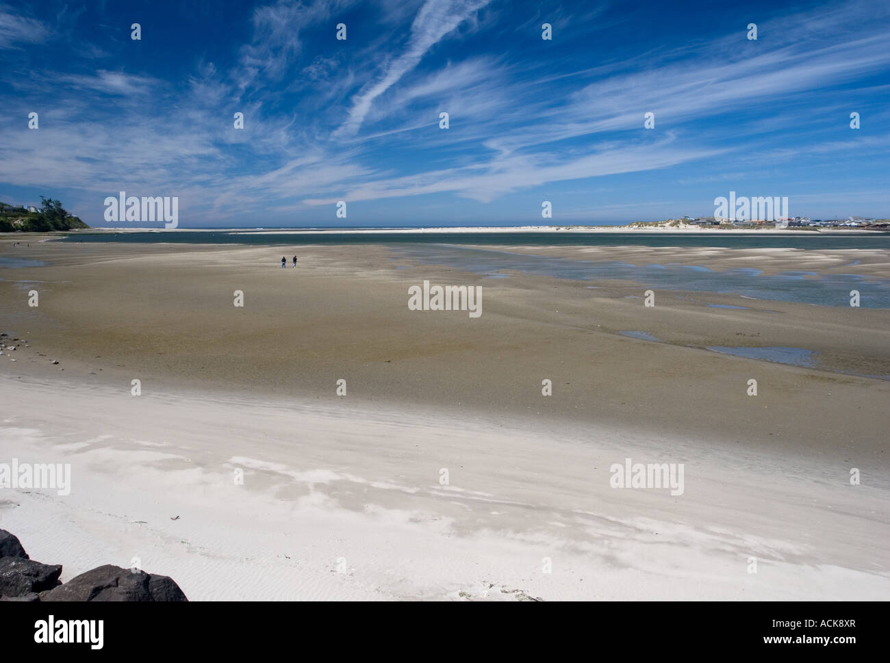 Low Tide at Waldport Oregon Stock Photo Alamy