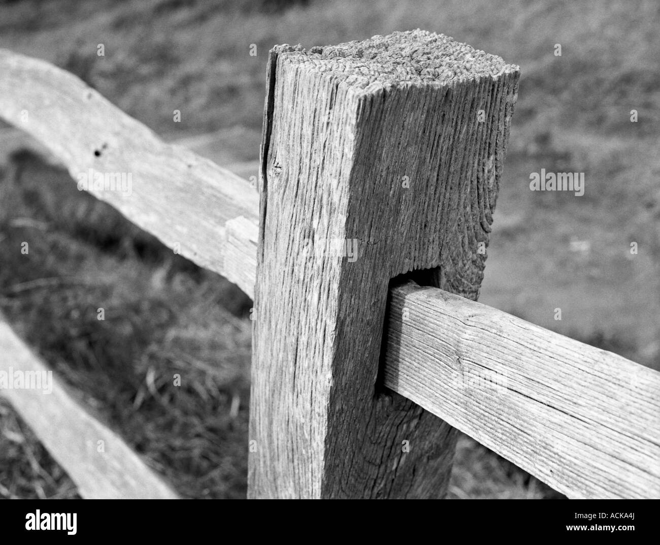 Intersection Fences Close-up view of intersection of a wooden fence Stock Photo - Alamy