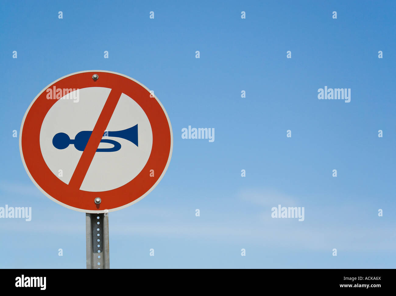 No honking allowed sign Stock Photo