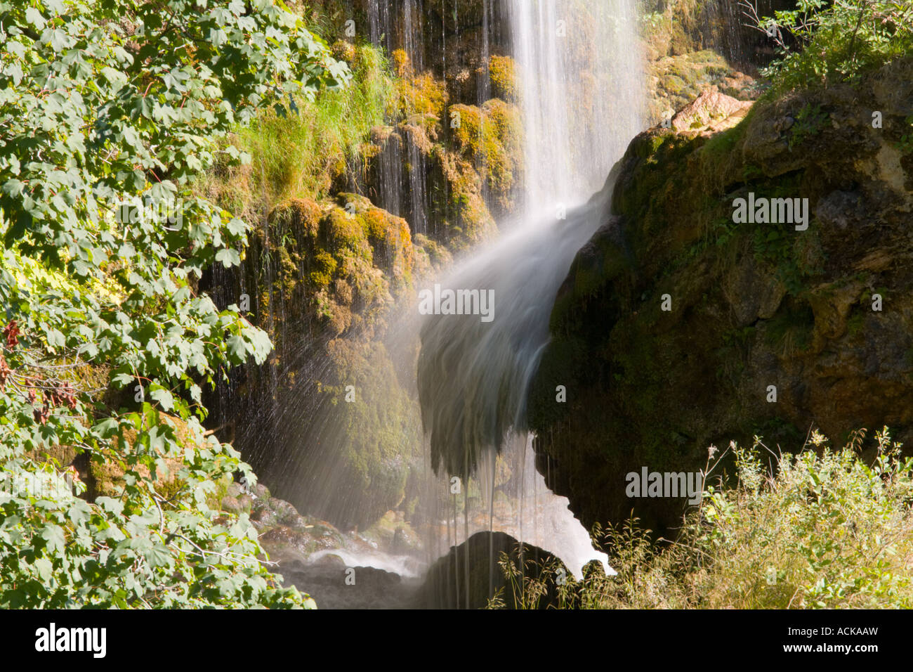 Waterfall water falling, Rastoke near Slunj, Croatia Stock Photo