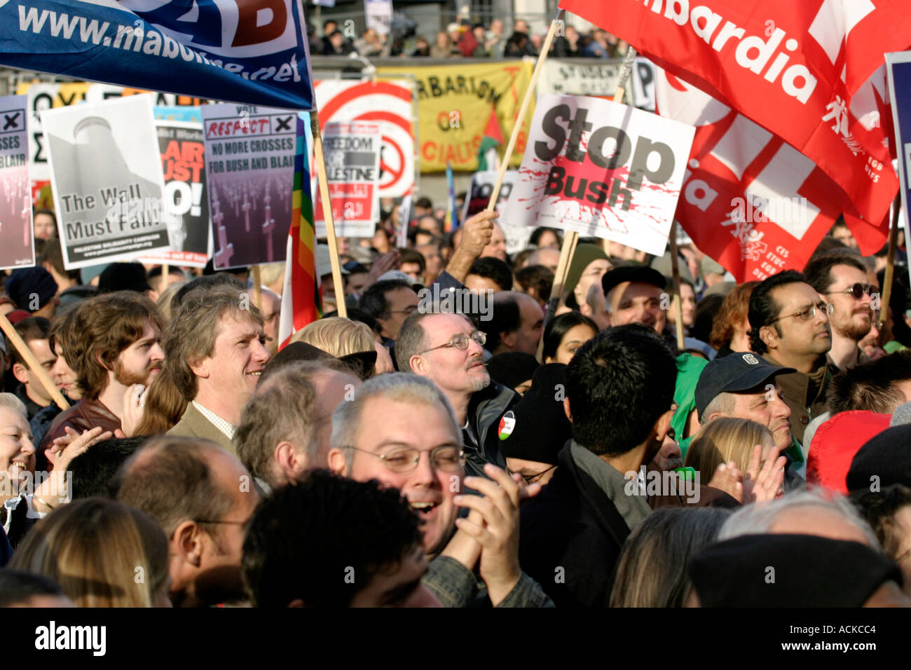 Rally in Trafalgar square London, England, UK Stock Photo - Alamy