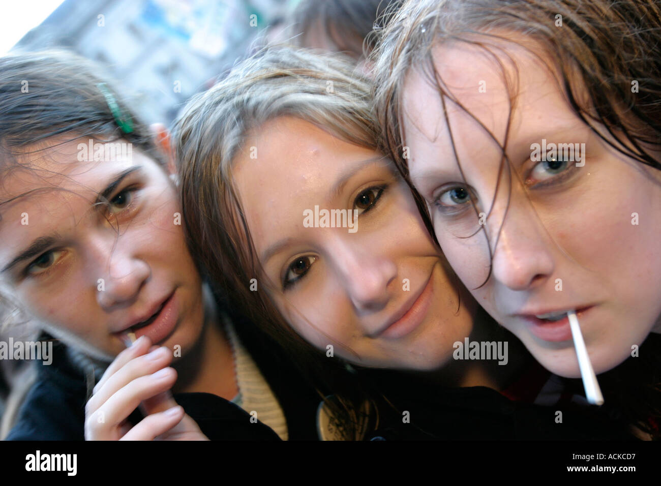 Portrait of three Teenagers London Stock Photo