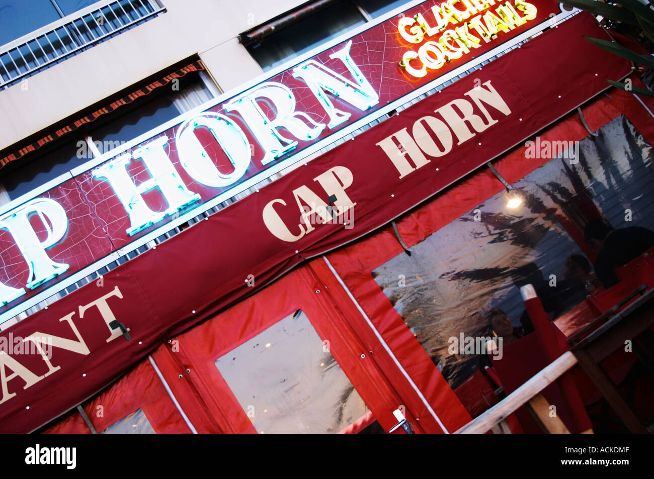 The restaurant cafe in the harbour called Cap Horn Le Brusc Six Fours