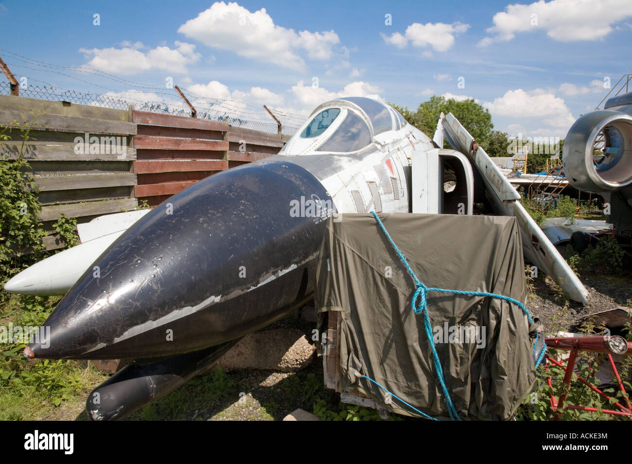 F4 Phantom, Scrapped and broken up.  Maybe a restoration project Stock Photo