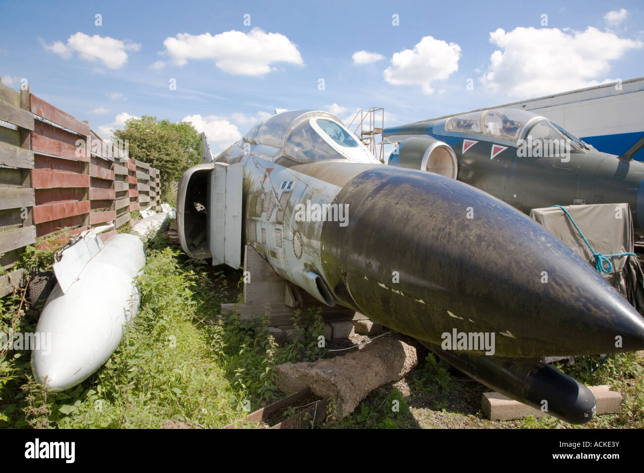 F4 Phantom, Scrapped and broken up.  Maybe a restoration project Stock Photo
