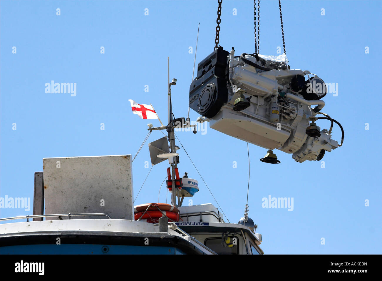 Hoisted by crane hi-res stock photography and images - Alamy