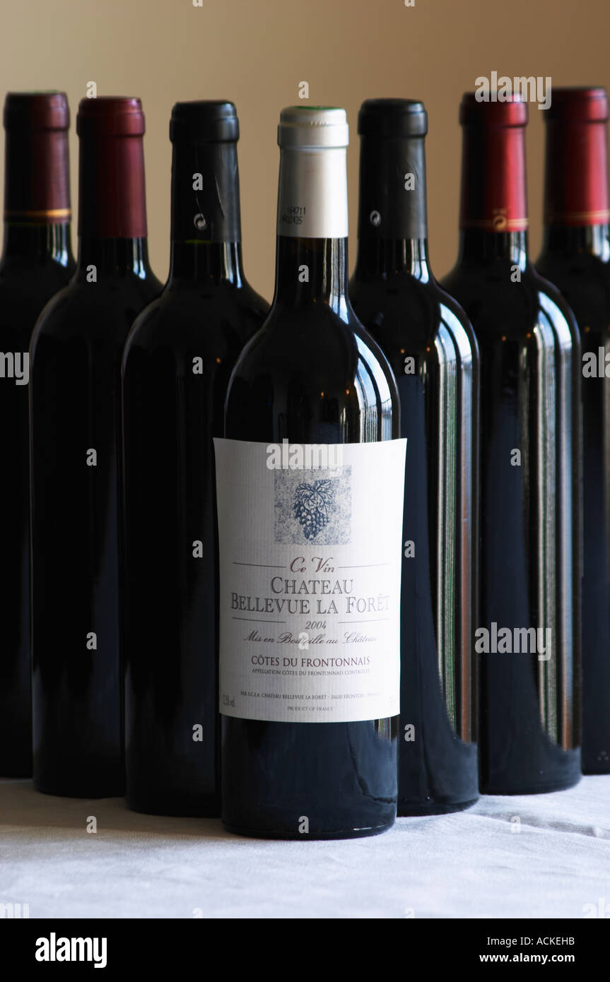 Bottle Of Ce Vin Chateau Bellevue La Foret Fronton Haut Garonne Stock Photo Alamy