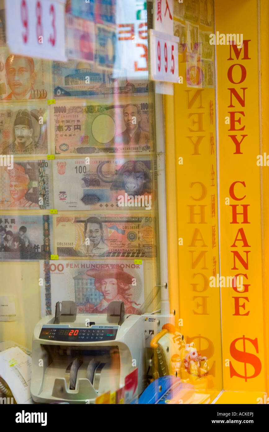 International Money Changer Hong Kong China Stock Photo