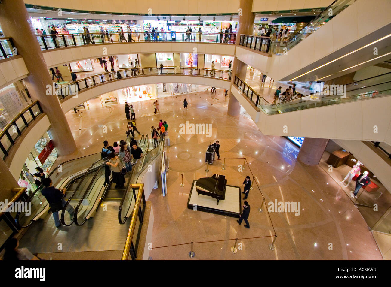 Upscale Shopping Centre Mall Kowloon Hong Kong Stock Photo