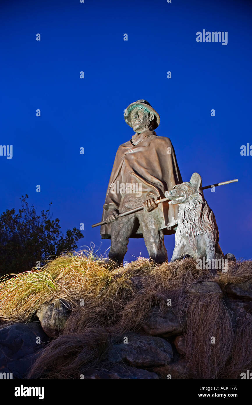 Shepherd and dog statue Feilding Manawatu North Island New Zealand