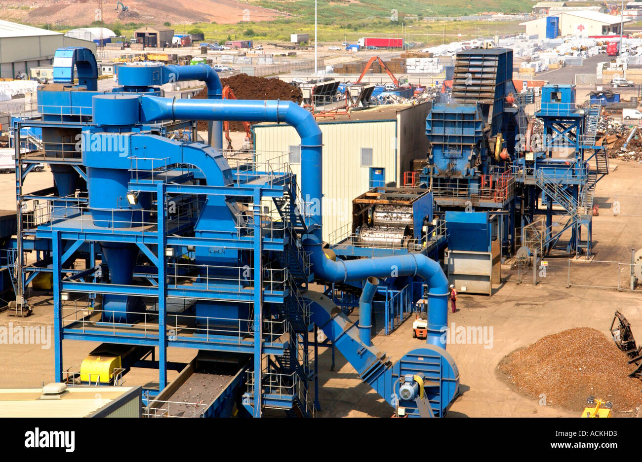 The worlds largest shredder at SimsMetal UK Ltd Newport Docks South