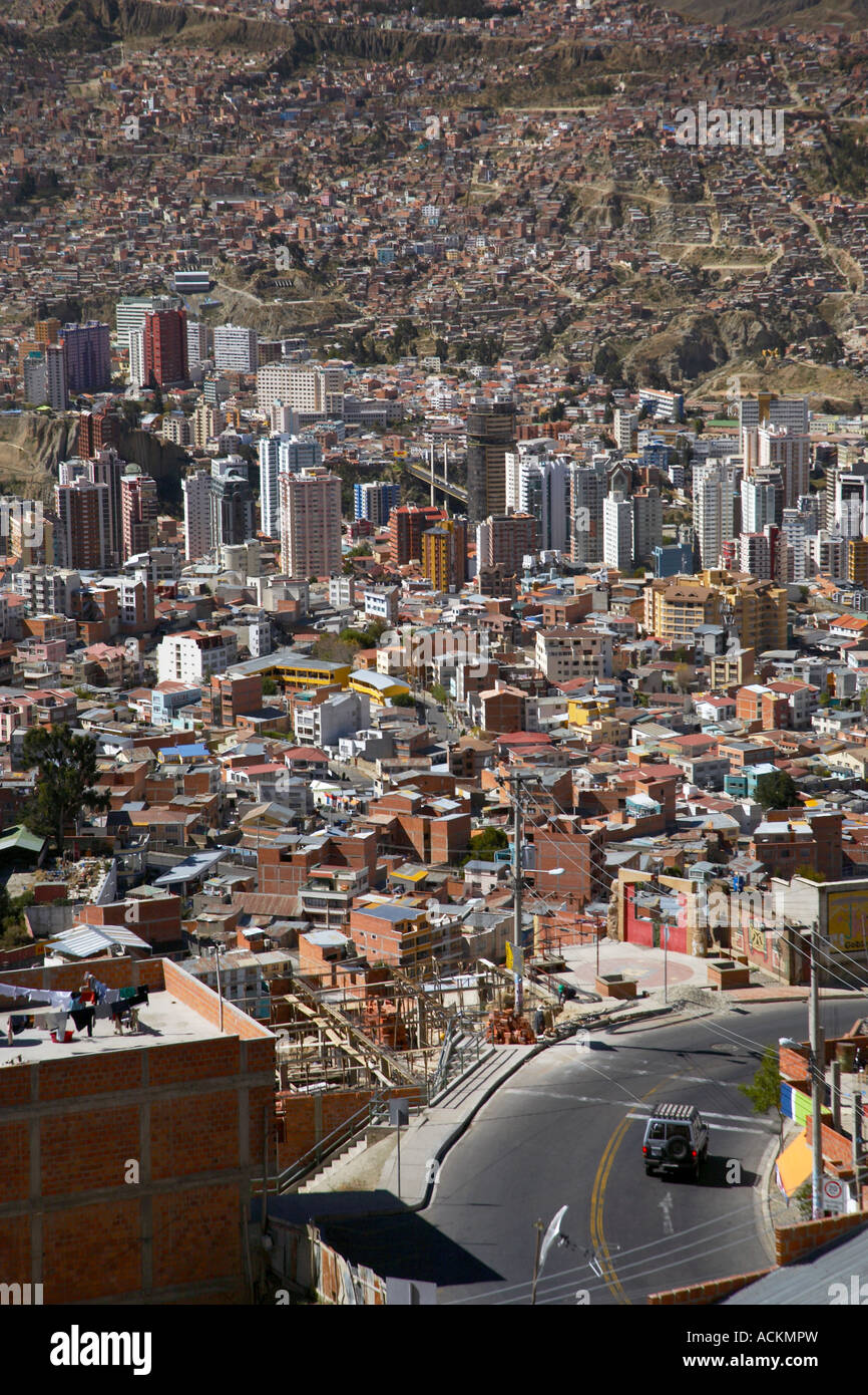 Looking down over la paz bolivia hi-res stock photography and images ...