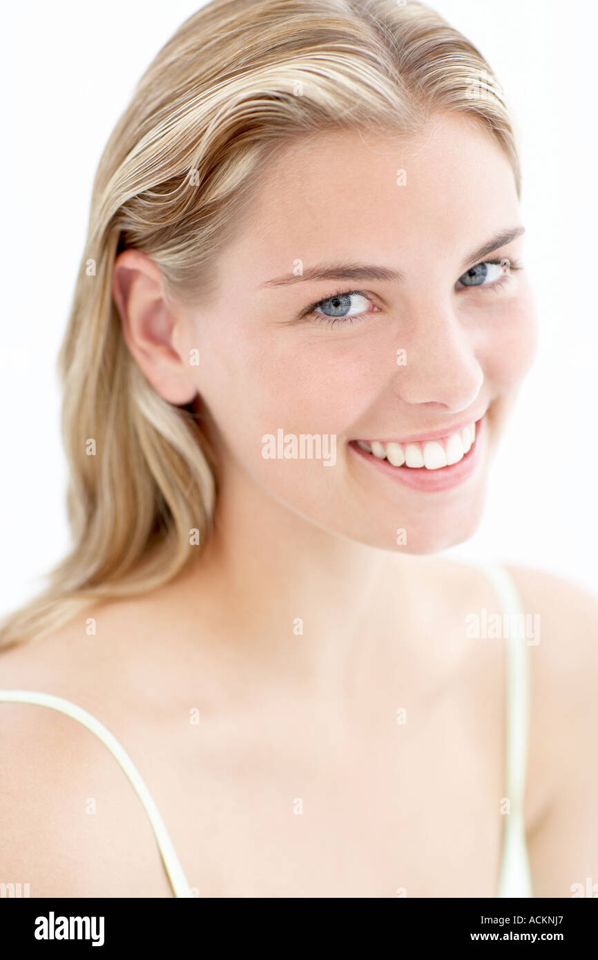 Young beauty smiling blonde hi-res stock photography and images - Alamy
